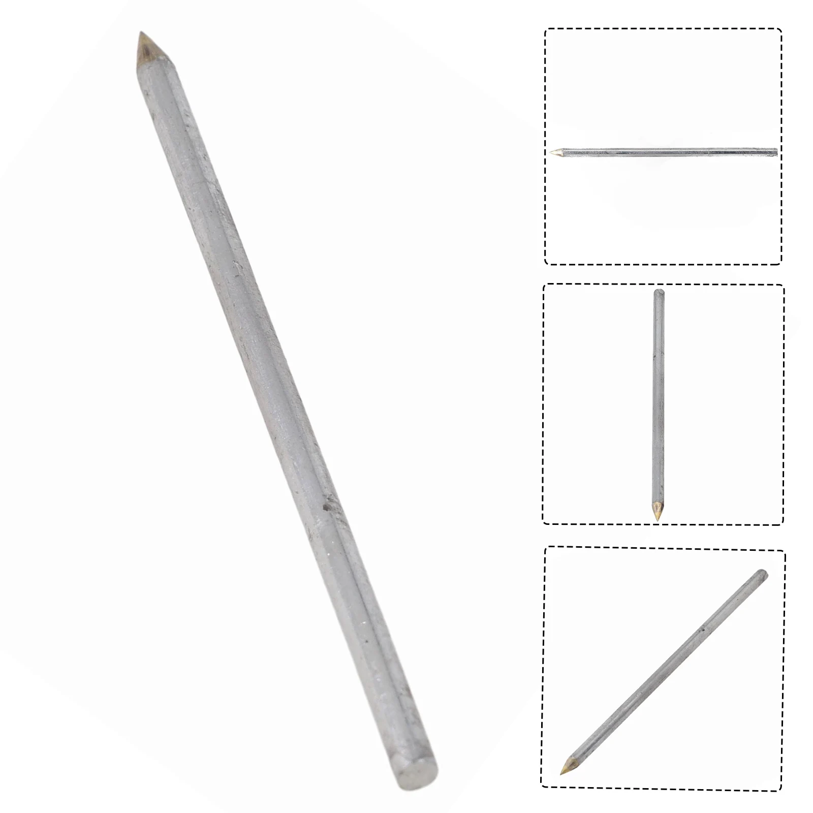 Coupe-carreaux en verre diamanté, traceur en carbure, stylo de lettrage en métal dur, travail des métaux de construction, outils à main de calcul, 141mm, 1PC