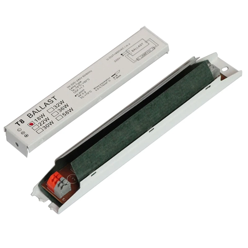 Commonly Used T8 1x 18W/1x 58W Electronic Ballast Equipment for Fluorescent Lamp Drop Shipping