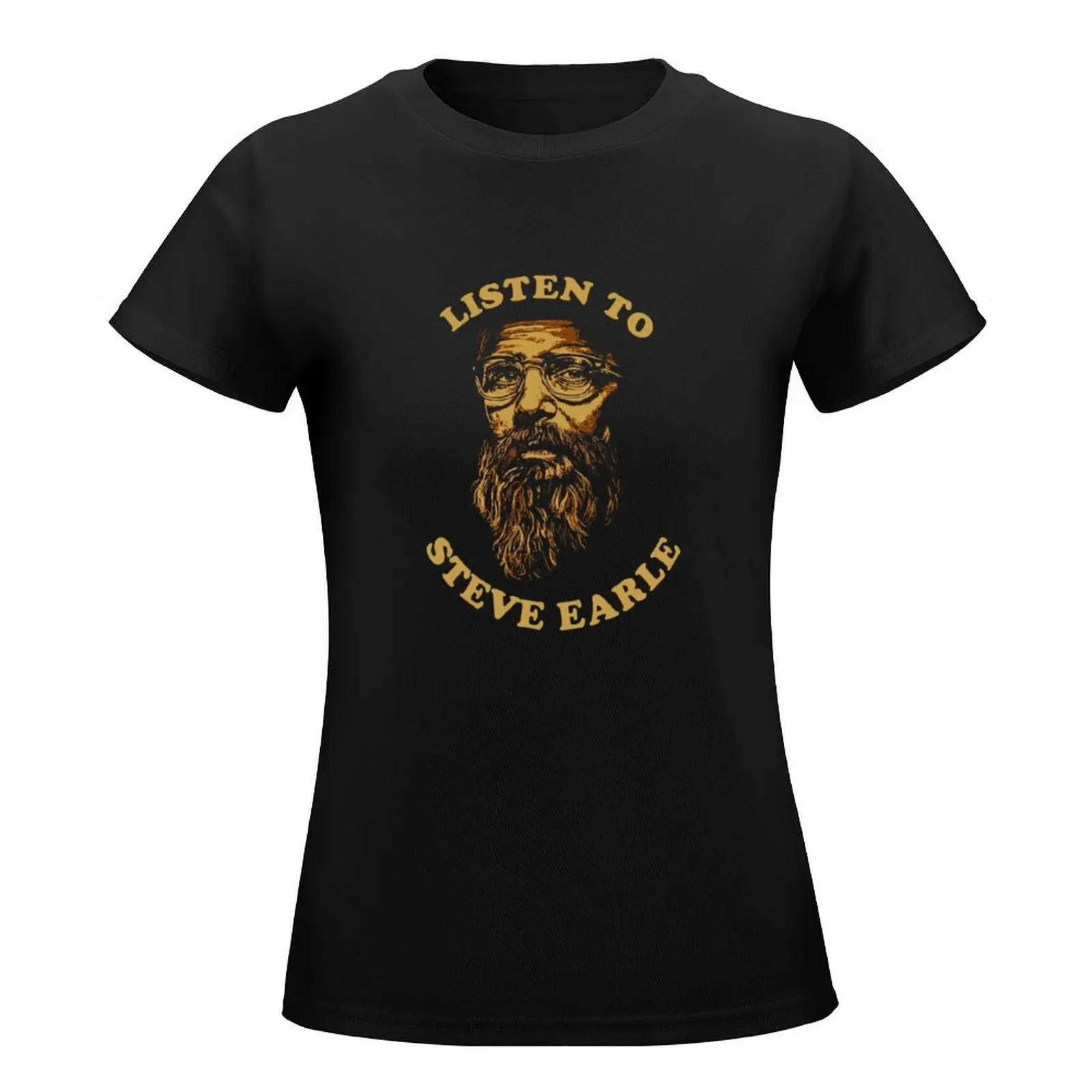 Listen to Steve Earle T-Shirt customs design your own quick drying plus sizes plus size t shirts for Women loose fit