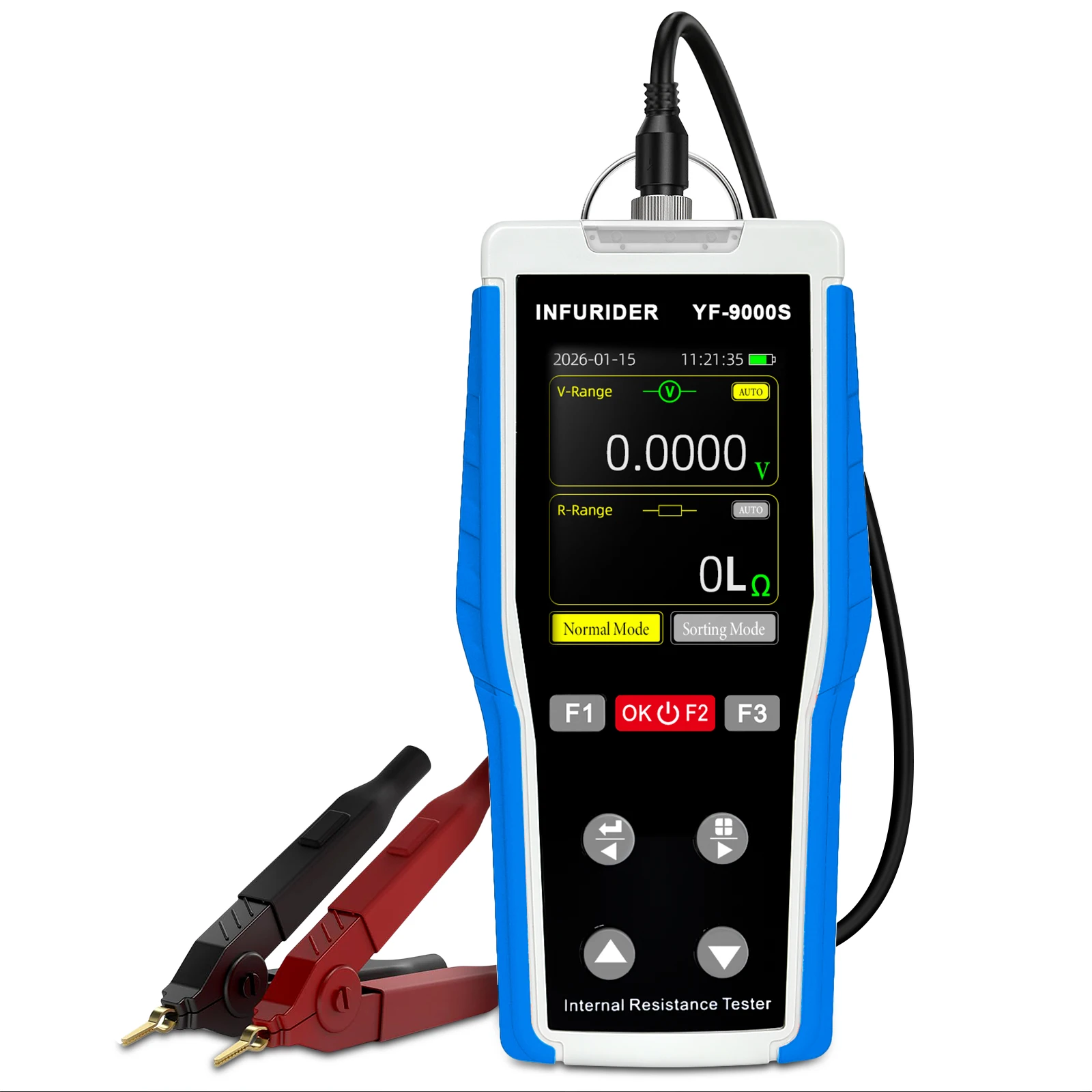 

High Precision 4-Wire Battery Internal Resistance Tester 0-100V DC Voltage Tester with Sorting Mode for Lithium Iron Phosphate