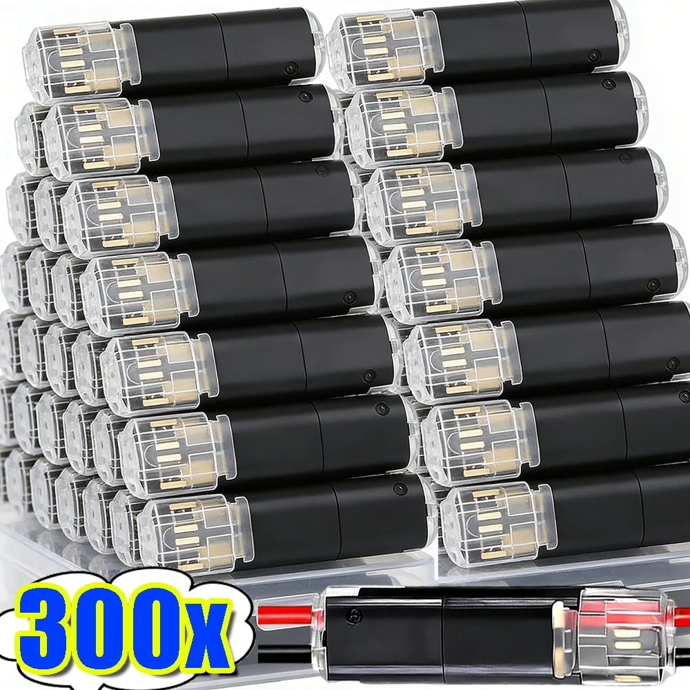 1/300Pcs 2 Pin Way Plug Electrical Connector Car Double-Wire Cable Automotive Fast Plug Snap Terminal with Locking Buckles