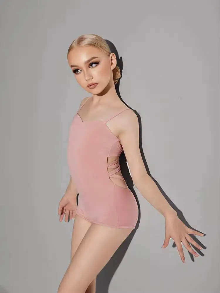

Small ZYM[Torres]Hollow Out Top, Beautiful Back, Gymnastics Suit, Latin Dance Practice Suit, Versatile For Girls 2325