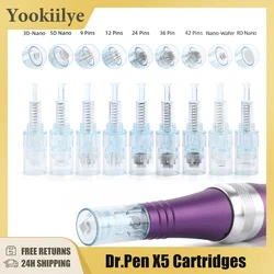 Dr. Pen Ultima X5 Cartridges 5 PCS Screw Slot Cartridge 9 12 24 36 42 PIN Nano Cosmetic Tips Disposable Replacement Parts