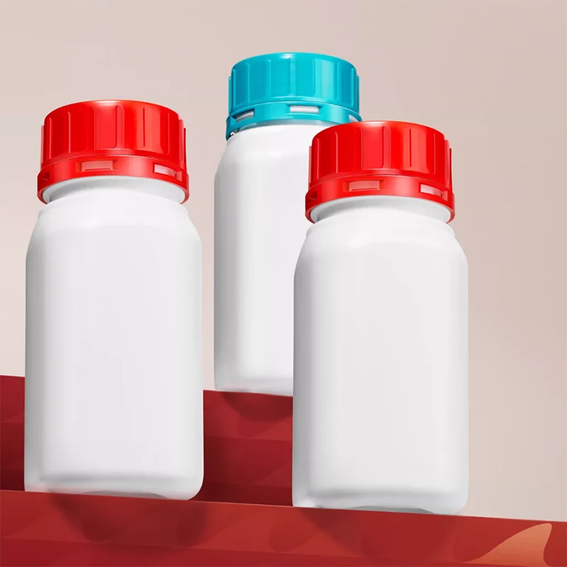 Powder dispensing bottle plastic reagent bottle HDPE thickened anti-fall and wear-resistant laboratory wide-mouth square bottle