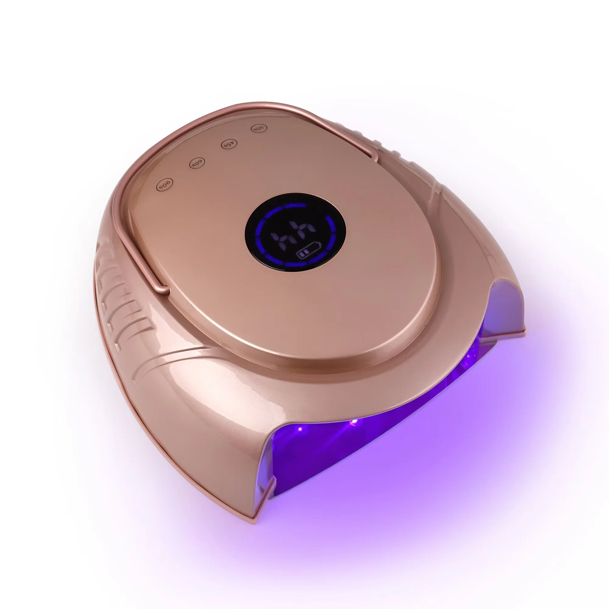 Classical Gold Rechargeable Cordless  LED Nail Lamp Portable Handle Quick Drying 72W Nail Gel Dryer Curing Lamp Home Use