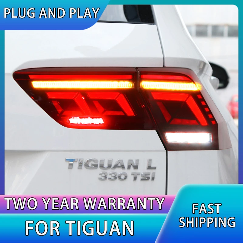 Car Stlying For VW Tiguan 2017-2021 LED Taillights Assembly Upgrade 2022 Style Design Dynamic Lamp Highlight Tool Accessories