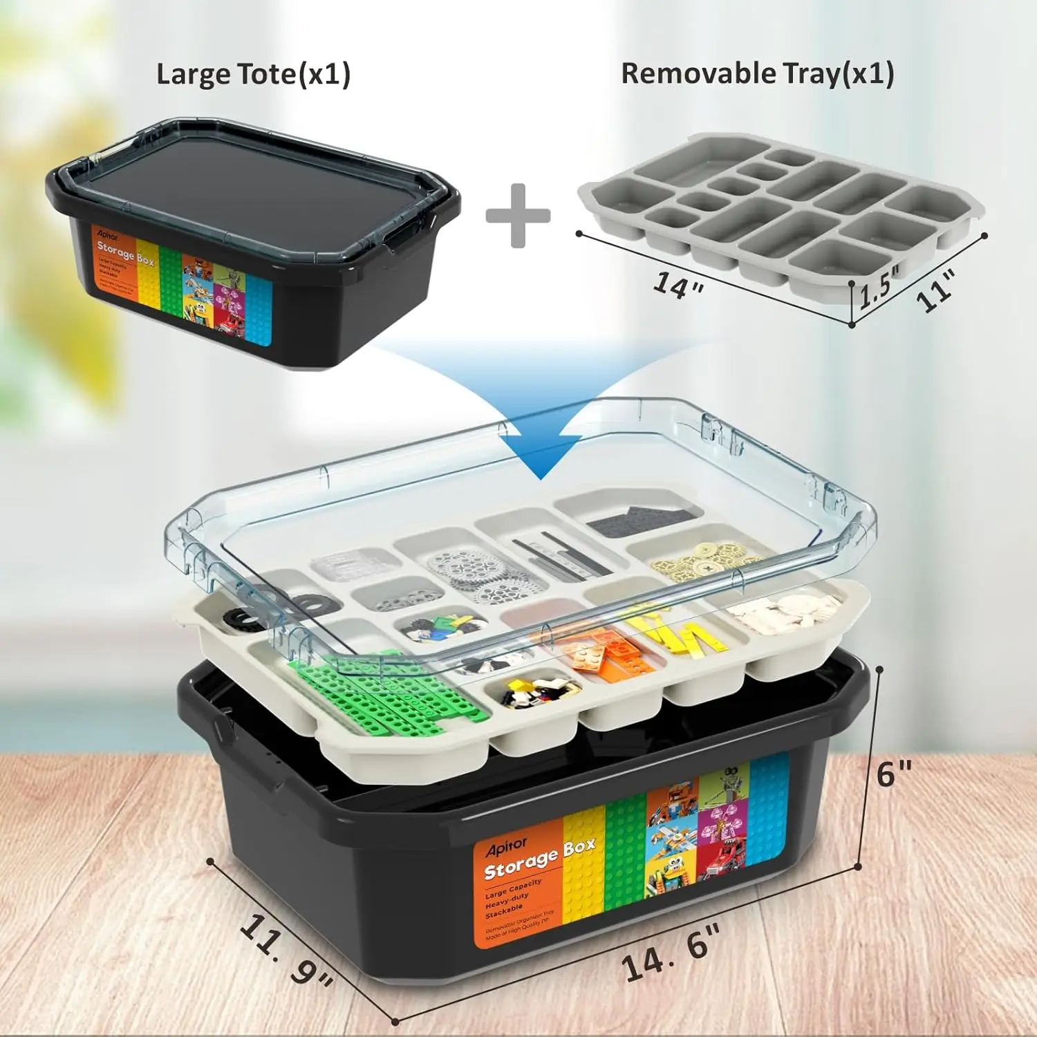 Apitor Robot R Smart Robot Bausatz und Aufbewahrungsbox 4-in-1 authentische funktionale programmierbare App-Fernbedienung Autospielzeug