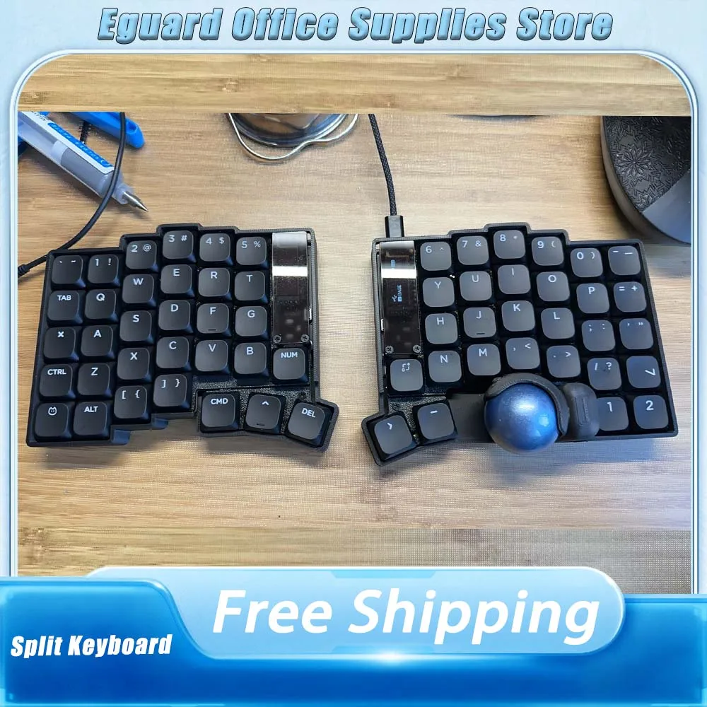 Keyball 39/44/61 Split Keyboard Kit with Trackball OLED Screen Wireless Split Mechanical Keyboard Kit Customize Support ZMK Gift