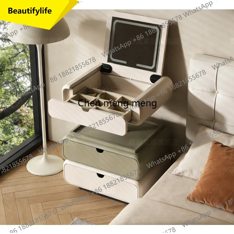

M45 Dresser Bedroom Lifting Rotating Makeup Table Small Premium Pink Makeup Table