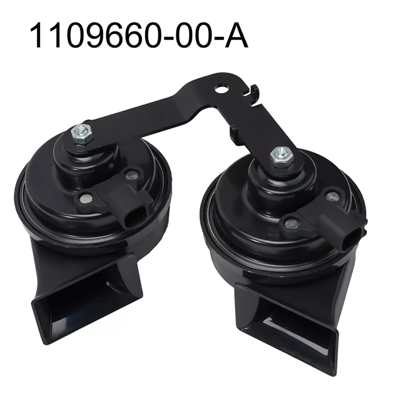 Car Air Electric Super Loud Snail Horn Double Tone Whistle Sound 1622755-00-B,1109660-00-A For Tesla Model 3 2017-2023