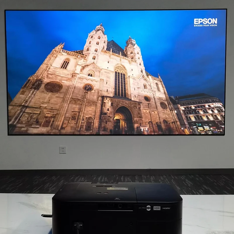 2024 New Black Diamond ALR Projector Screen Ambient Light Rejecting Fixed Frame 1CM Ultra Narrow Bezel CLR 4K 8K 3D Projection