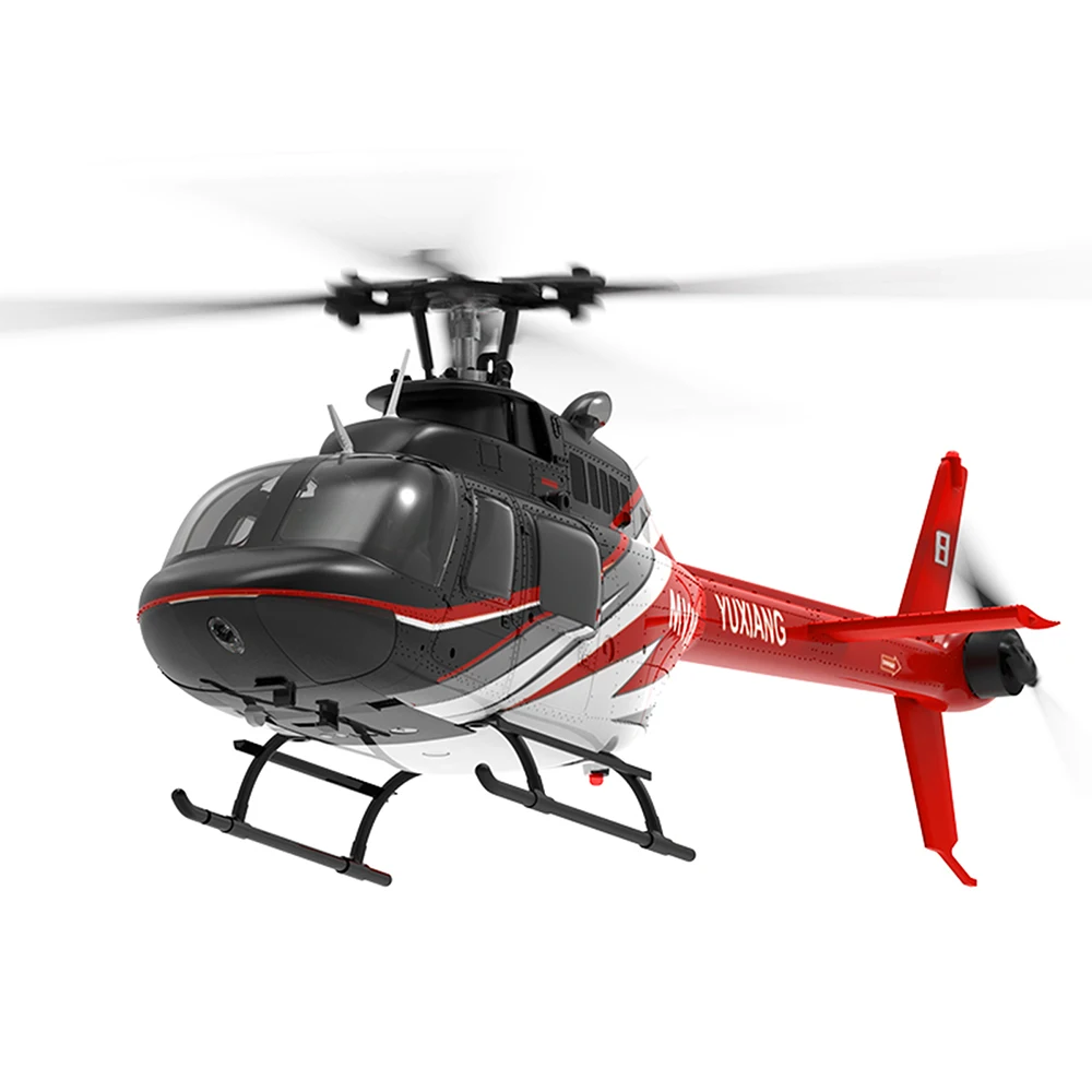 YU XIANG RC Airplane 2.4G 6CH Aileronless Simulation Bell-206 Helicopter Brushless Motor 6-Axis Gyro 120M Adult Children's Toys