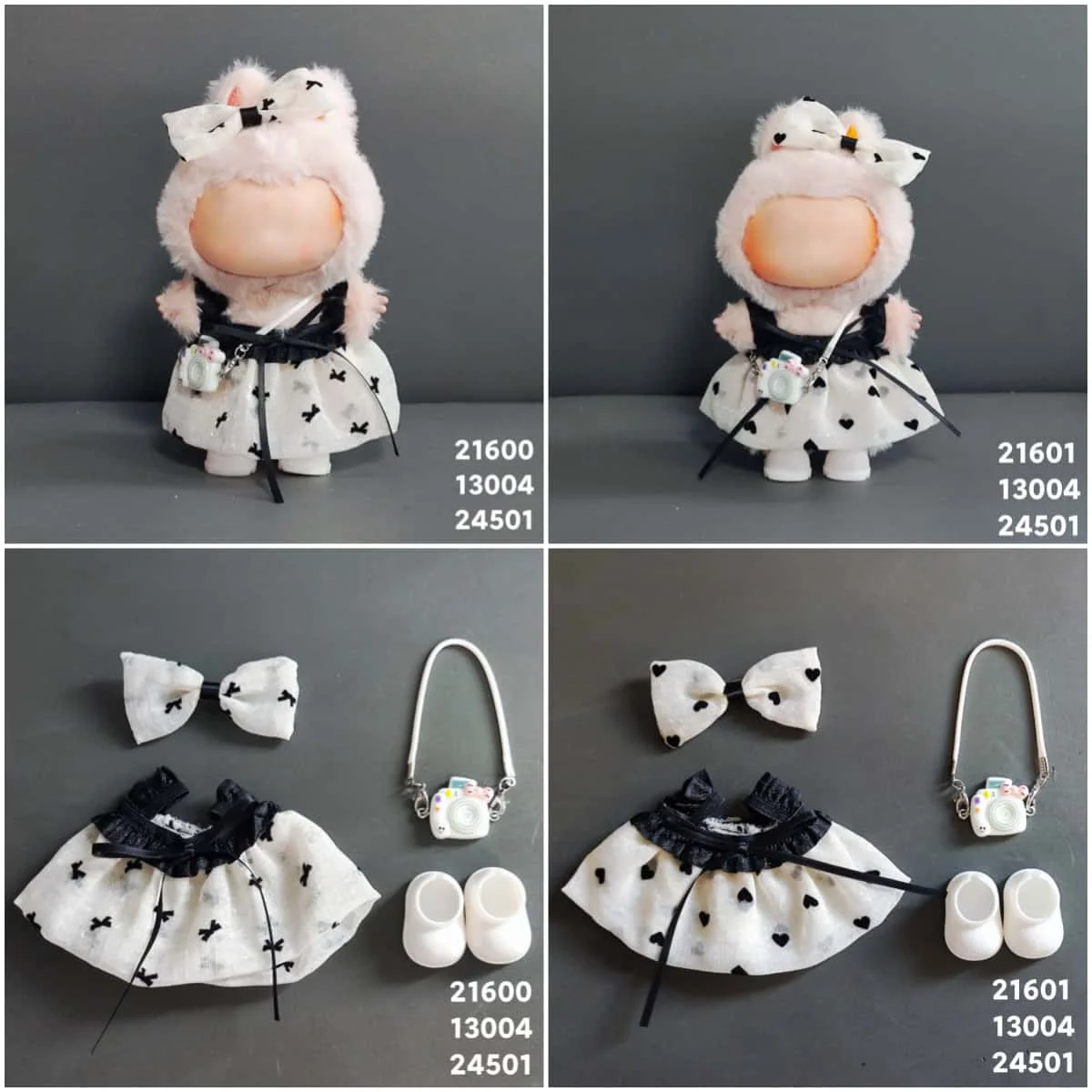 

Clothes for sitting doll Labubu Macaron, vinyl party charms, fashionable clothing set, elegant gift