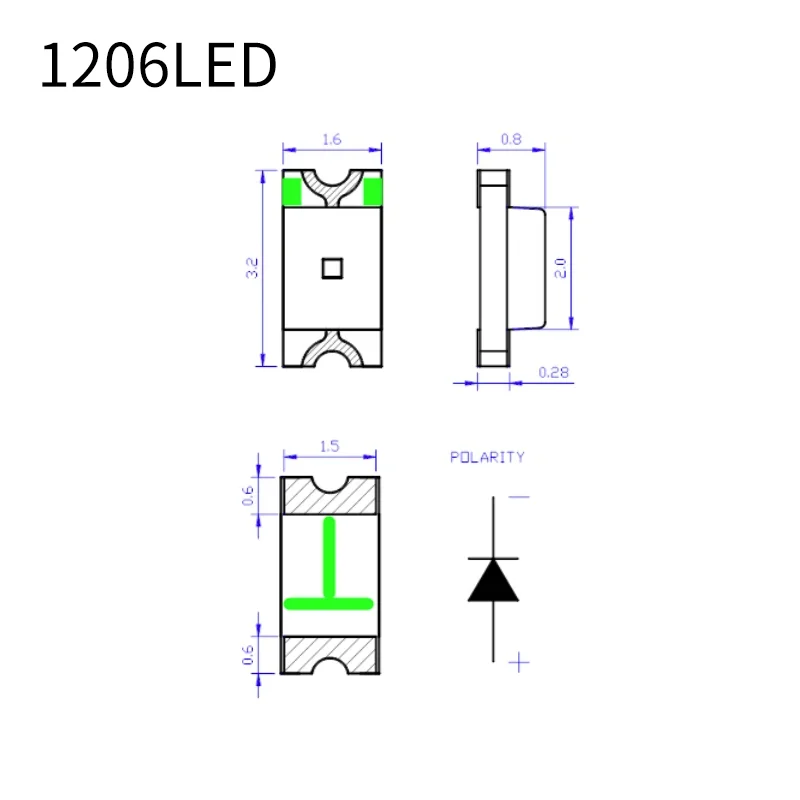 3000 SZT. 4000 SZT. Diody LED SMD 0402 0603 0805 1206 Dioda Emitująca Światło Żółta Czerwona Zielona Niebieska Biała Jasne Diody SMT — zdjęcie produktu 6