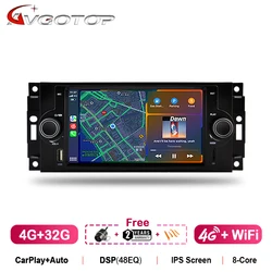 Car Stereo Android Auto Radio For Chrysler 300C,Cruiser Dodge RAM,Charger,Magnum Jeep Grand Cherokee,Compass,Commander,Patriot