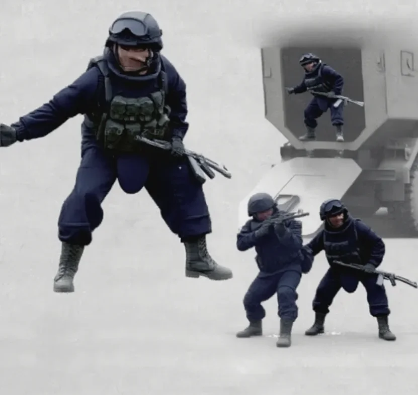 

Модель солдата из смолы 1/35, бесцветная и самособранная (1 человек)A-2119