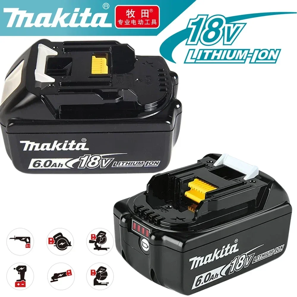 

Batería recargable Makita de 18V, Pila de iones de litio adecuada para herramienta eléctrica Makita BL1860, BL1830 BL1850 LXT400