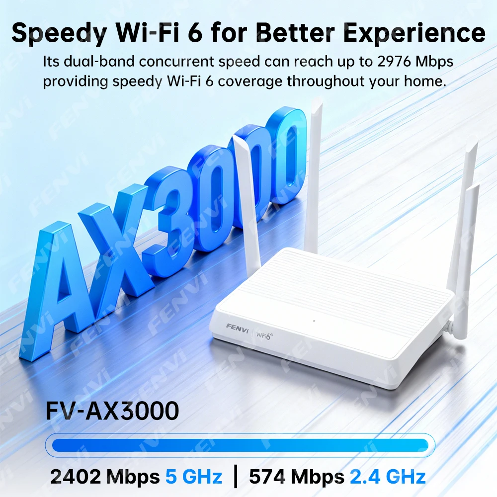 fenvi AX3000 WiFi 6 راوتر ثنائي النطاق 2.4G 5 جيجا هرتز جيجابت راوتر لاسلكي 802.11ax WPA3 شبكة الأمن وWPS WiFi6 الداعم #3