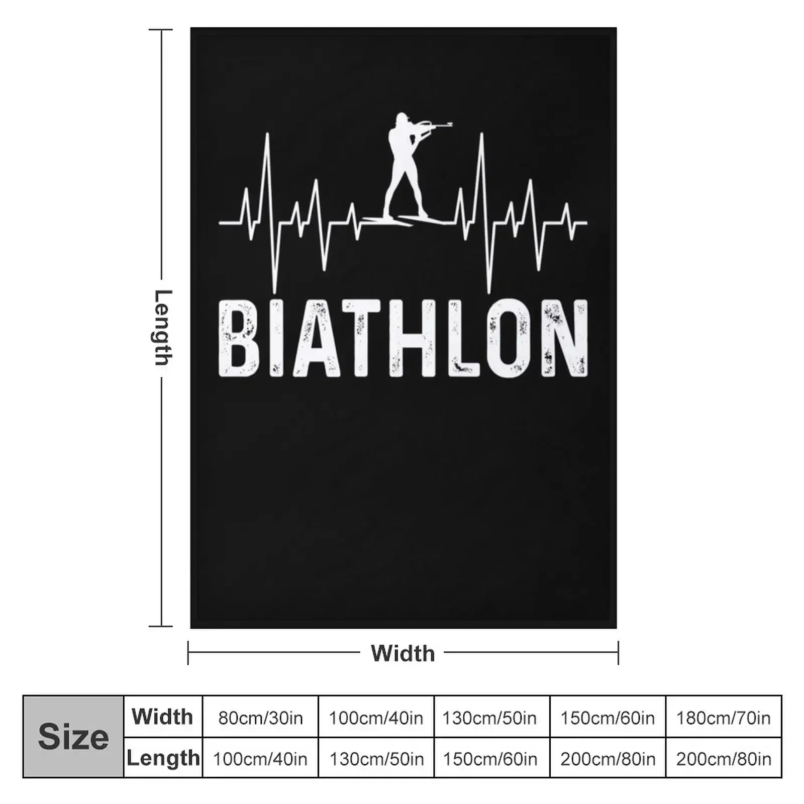 Biathlon heartbeat, biathlon heartbeat, sport Throw Blanket Flannels Stuffeds Summer Blankets