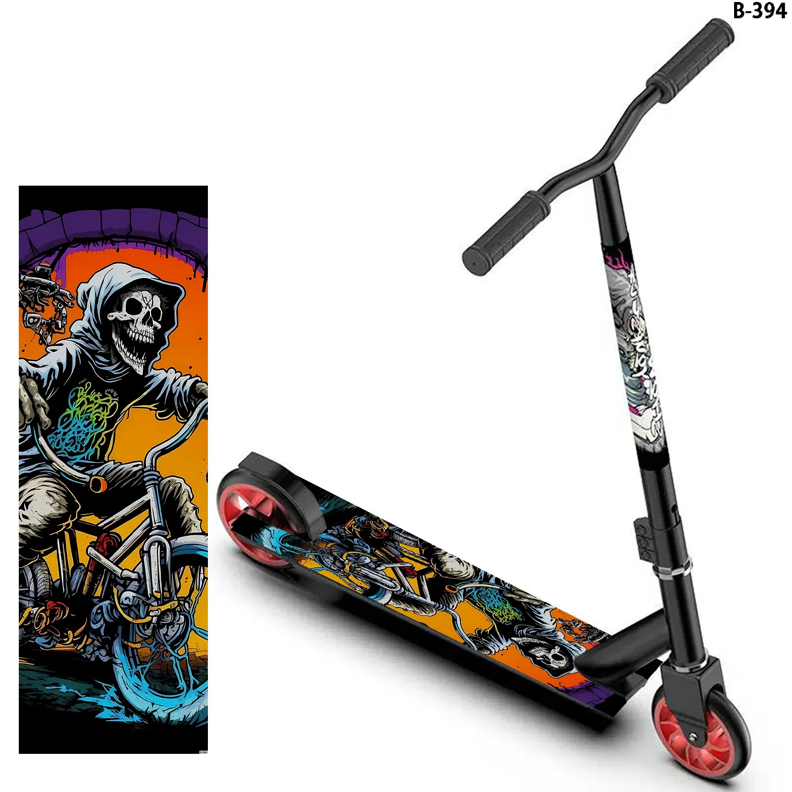 

Diablo Skull Wind Scooter Stickers, Scooter Decorative Stickers, Scooter DIY Decorative Stickers/For Scooters/Portable Folding