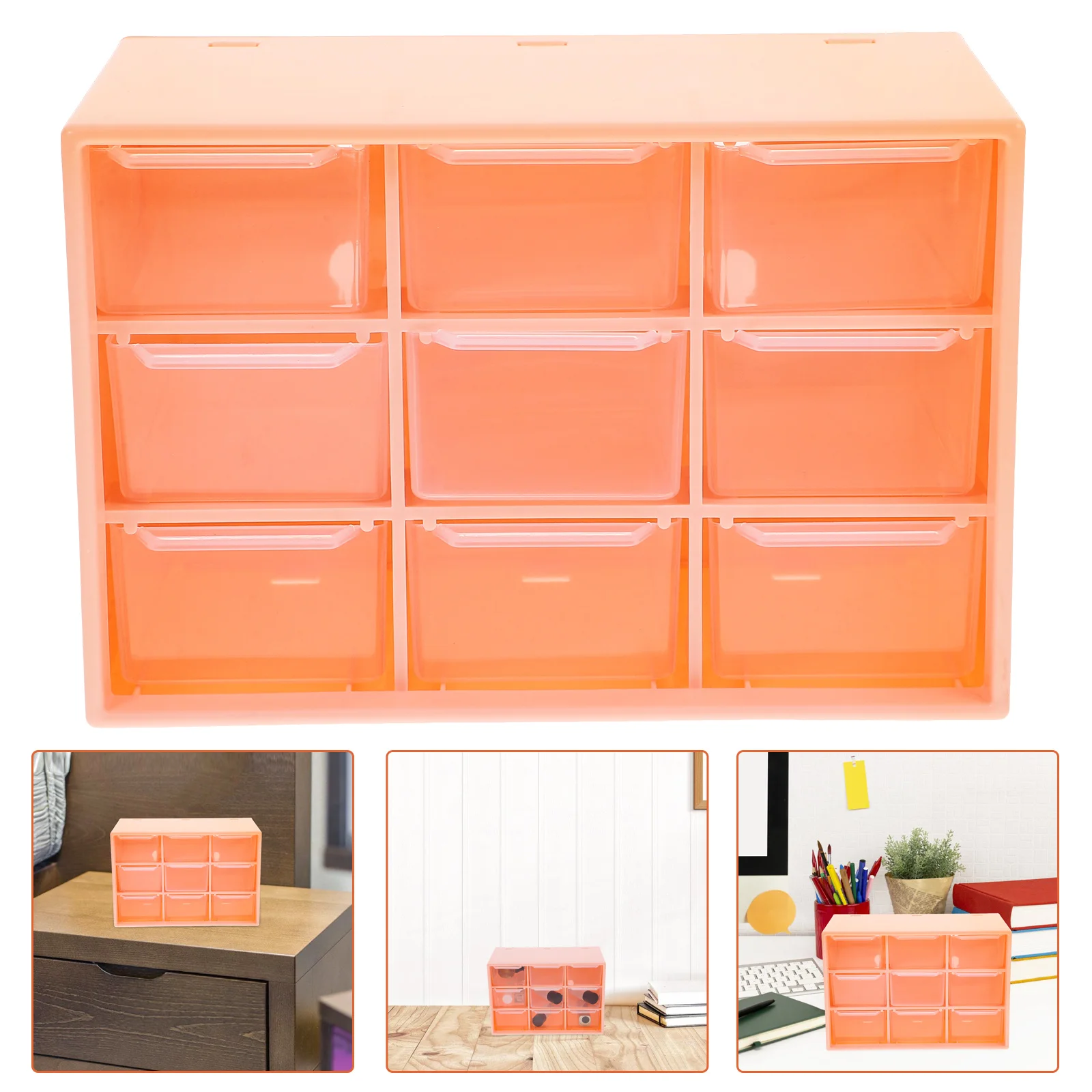 

2pcs Desktop Drawer Box Storage Drawer Unit Layered Desktop Organizer For Office Room Classroom Phone Pens Headphones