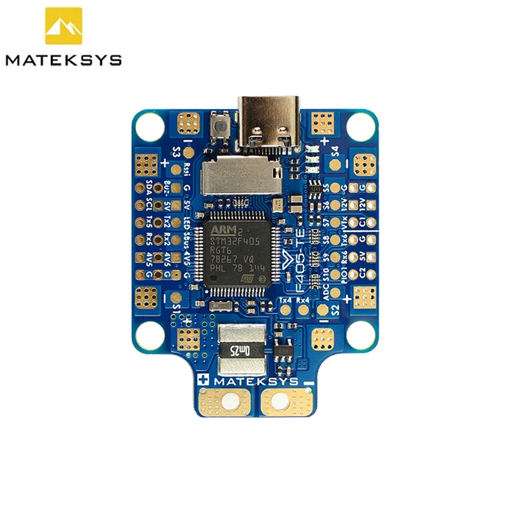 Matek MATEKSYS F405-TE Flight Controller Baro OSD MicroSD Blackbox Dual BEC 220A Current Senor 3-8S PDB 30X30mm for FPV Drones