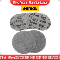 Mirka Mesh Sandpaper 5Inch 125mm Abrasive Grid Dust Free Sanding Discs Net Sandpaper Anti-blocking 80 to 800Grit Car Sanding