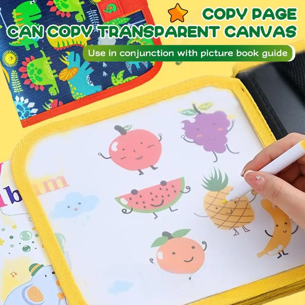 6 Page Drawing Toys Reusable Wiping Erasable Graffiti Drawing Book Educational Toys Coloring Montessori Painting Book Set