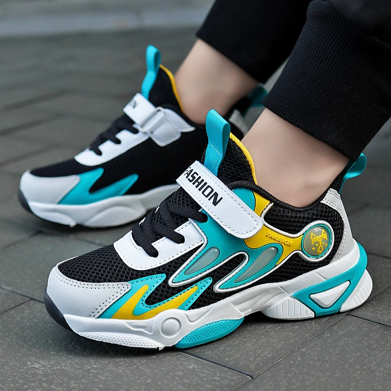 Brand Kids Shoes Boys Breathable Running Shoes Fashion Simple All-fitting Spring Autumn Comfortable Casual Sports Shoes