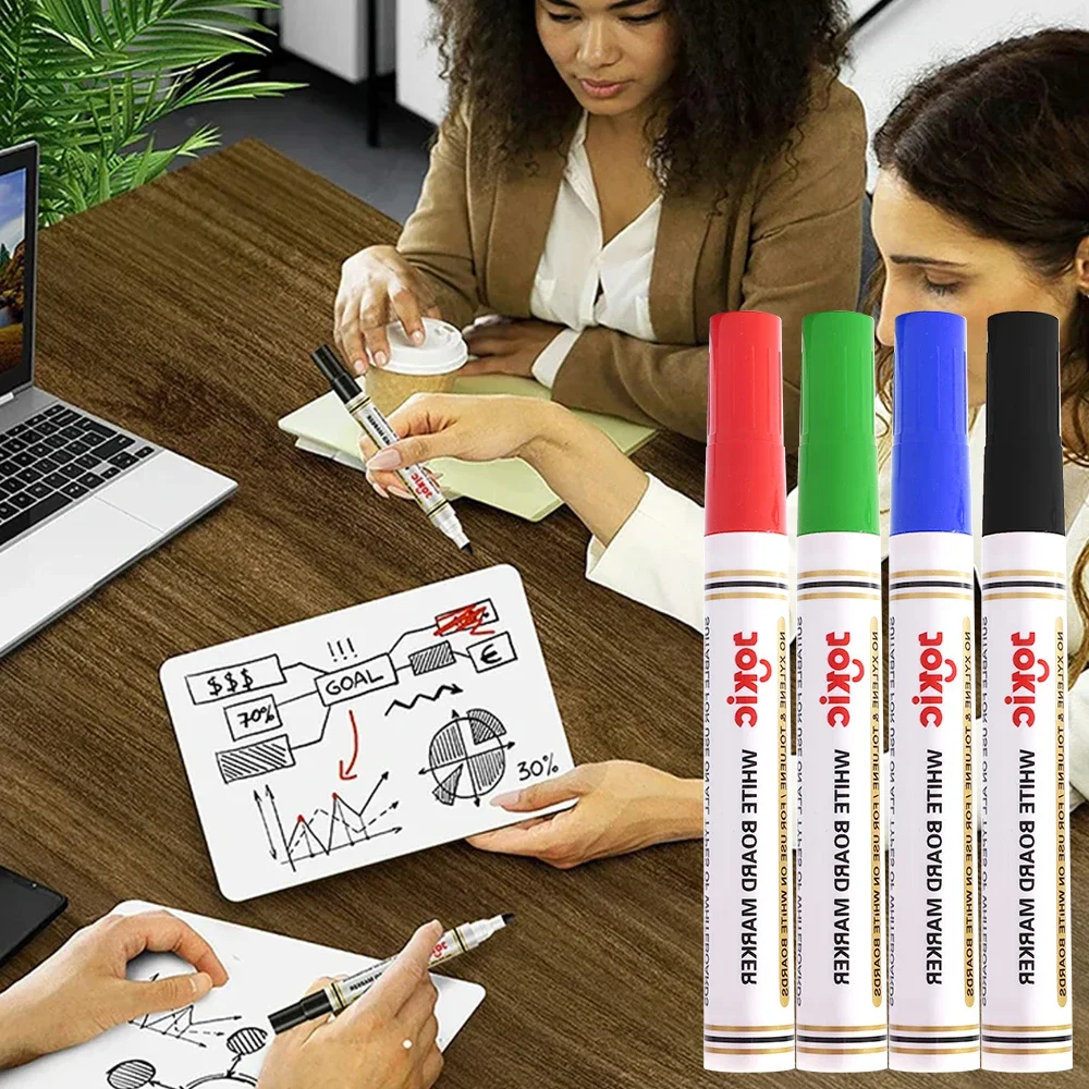 Imagem -03 - Erasable Whiteboard Marker Pen Grupo Dry Erase Markers Escritório e Material Escolar Azul Preto Vermelho Verde Canetas Quadro Branco Cores