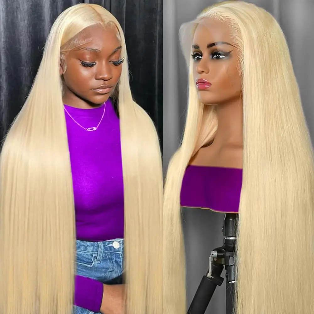

200 Density 30 40 Inch Lace Wig Human Hair Straight 13x4 13x6 HD Lace Front Wigs For Women 613 Blonde Colored Human Hair Wigs