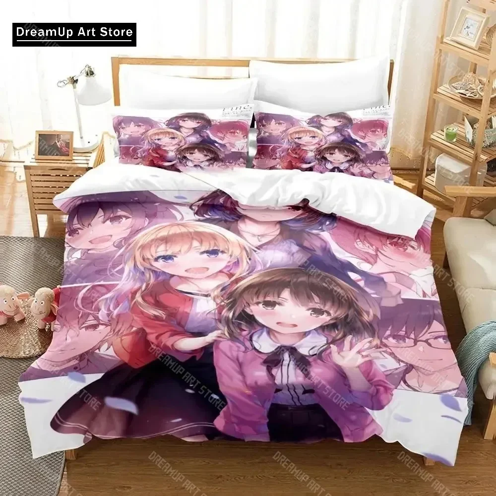 

Anime Saekano How to Raise a Boring Girlfriend Bedding Set Boys Girls Twin Queen Full Size Duvet Cover Pillowcase Bed Adult