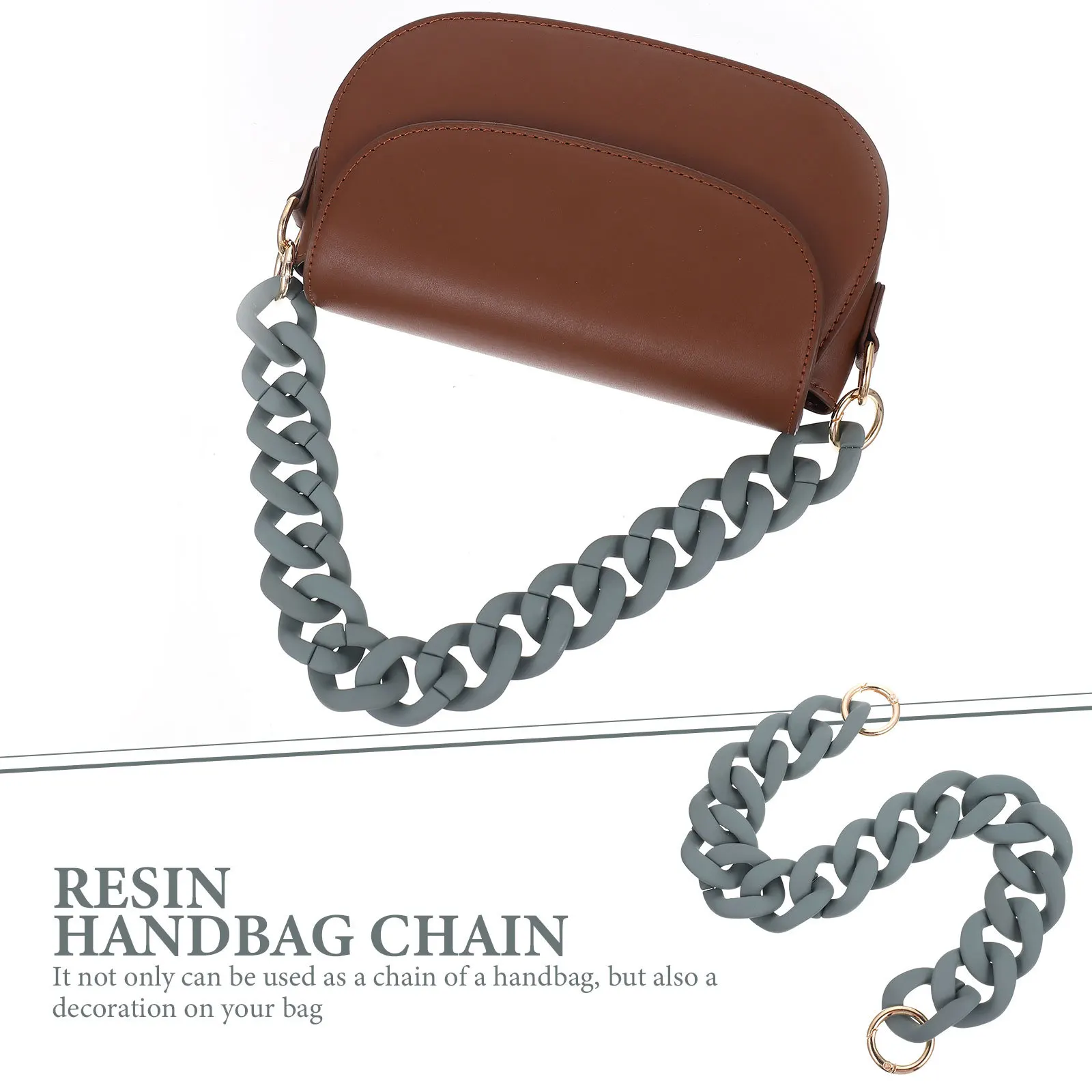 

Stylish Resin Bag Chain Handbag Accessory Replacement Durable Wear Resistance Practical Lightweight Portable Gift