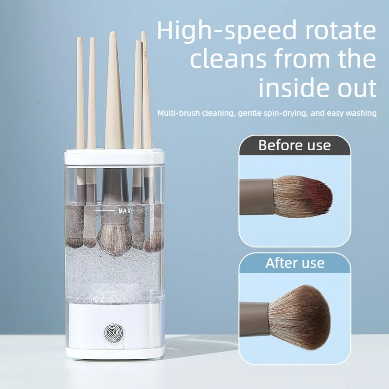 Máquina Eléctrica para Limpiar Brochas de Maquillaje, Automática, Recargable por USB, Herramienta Diaria para Limpiar Brochas, Esponjas y Aplicadores de Maquillaje para Personas que Buscan Comodidad