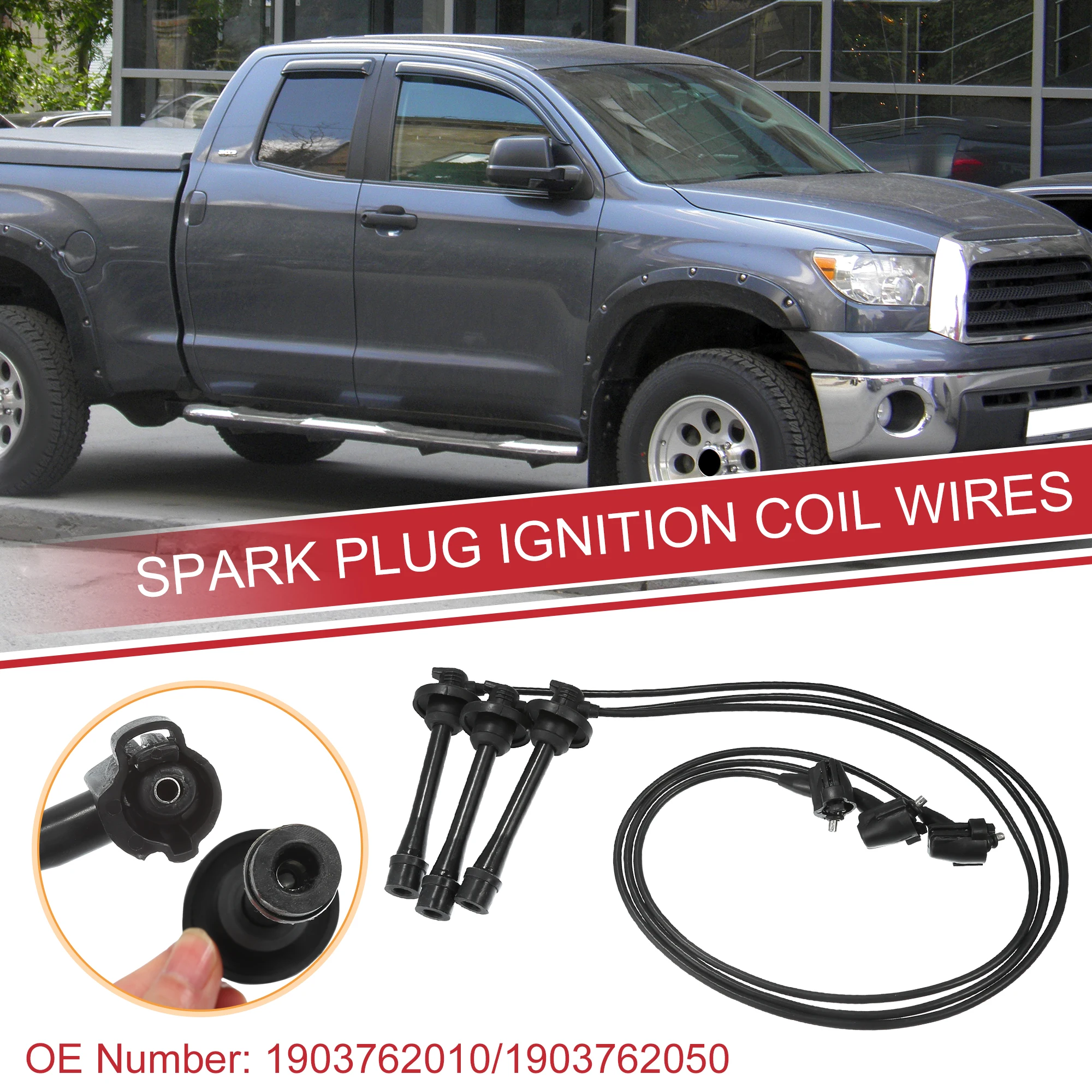 

UXCELL 3 шт., провод свечи зажигания, катушка зажигания, кабель No 1903762010 для Toyota Tundra 00-04