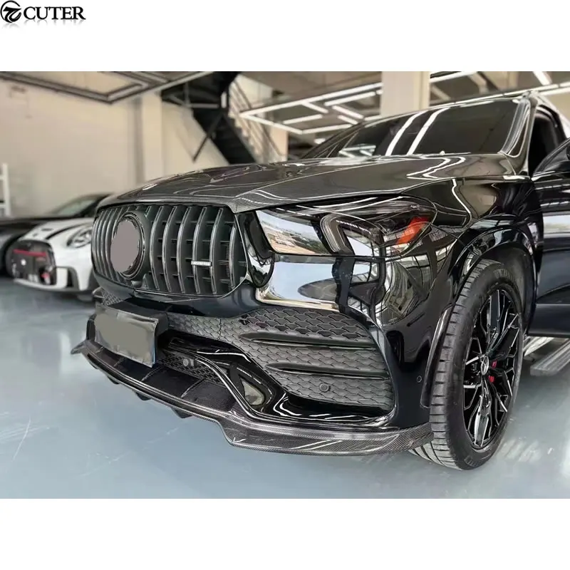 W167 C167 GLE Coupe Gle63 GLE53 Carbon Fiber Front Lip Rear Diffuser Rear Spoiler Engine Hood for Benz W167 GLE Car Body Kit view 2