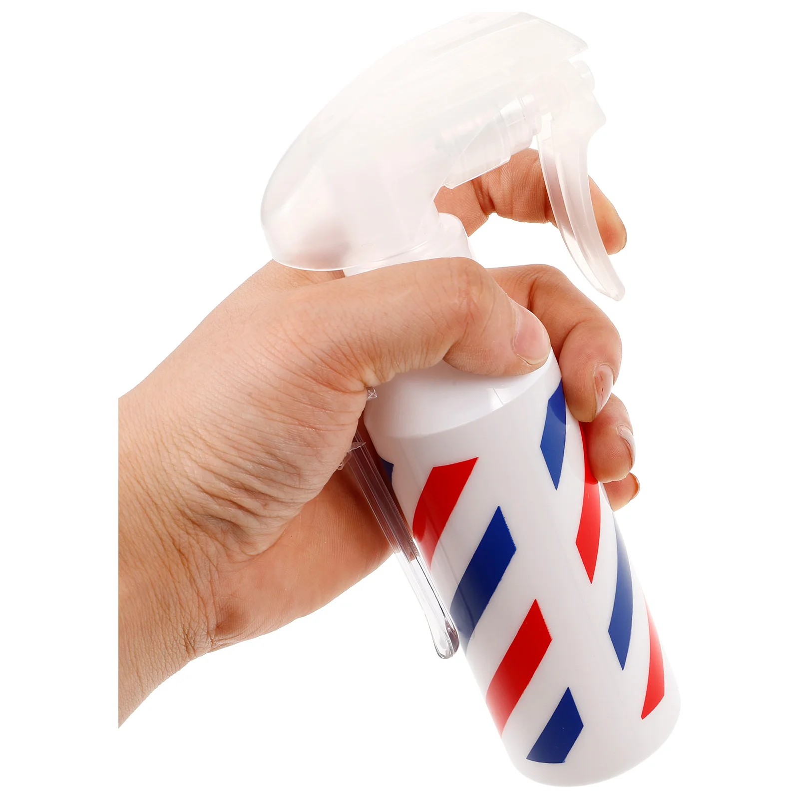 

2pcs 120ml Hair Spray Bottle Red Blue Striped Continuous Mist for Hairstyling Water Plastic Sprayer Barber Salon Use