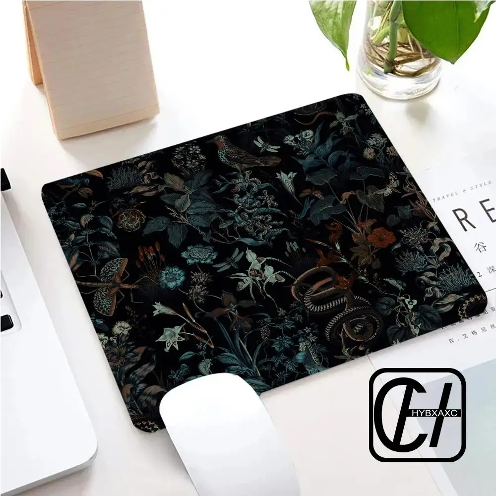 

Green Botanical Plant small Mouse Pad Large Desk Pad Non-Slip Gaming accessories Mouse Mat Stitched Edges for Office XAXC