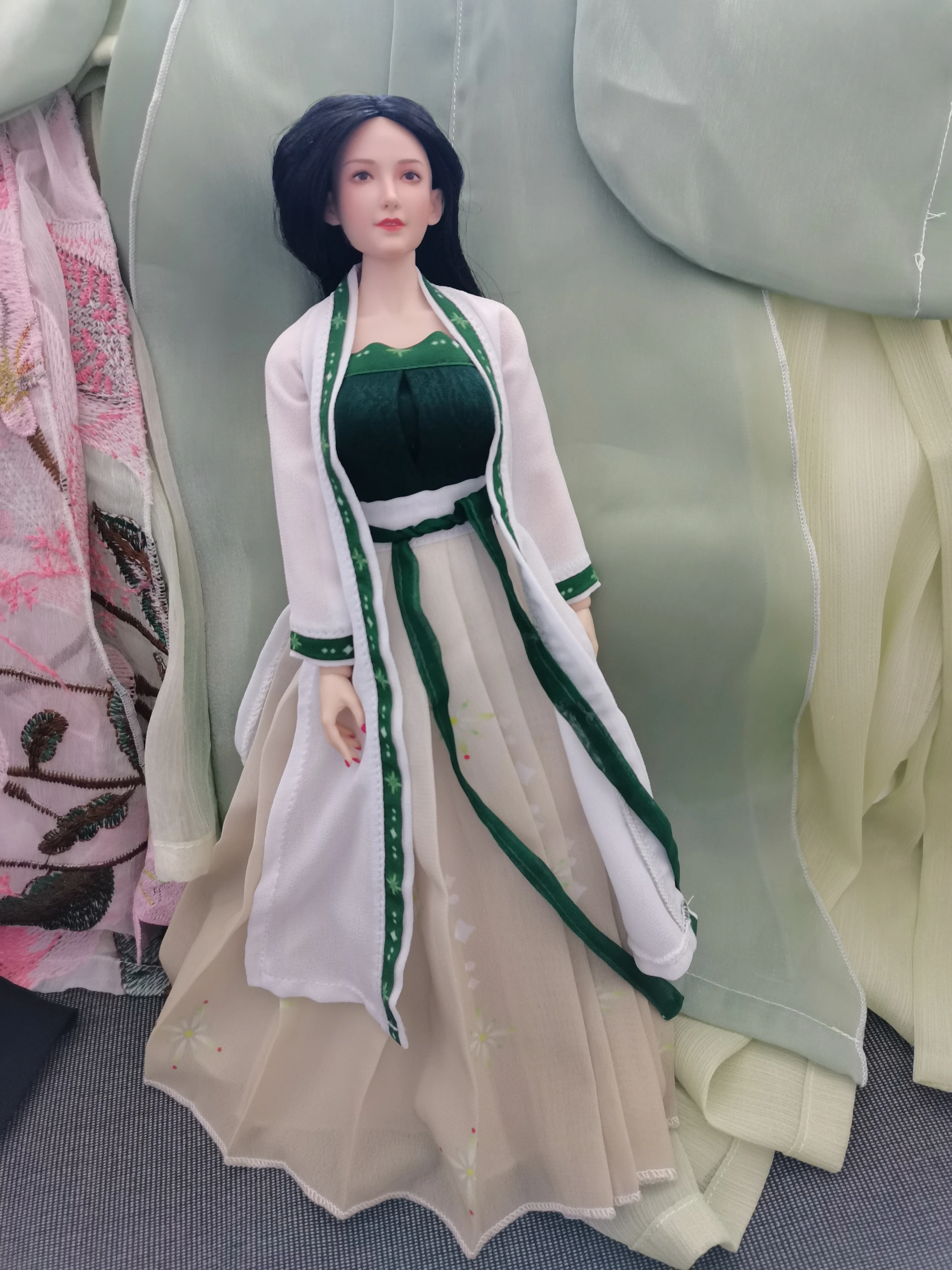 customize 1/6 Scale Female Chinese Hanfu Ancient Clothes Model Fit 12