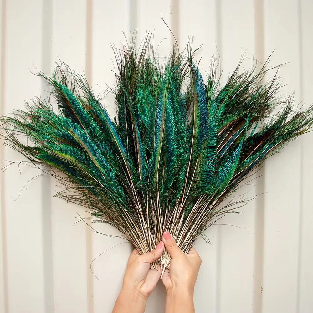 10 pçs plumas de pavão 30-35cm penas naturais para diy artesanato jóias fazendo casamento casa decoração do hotel uso