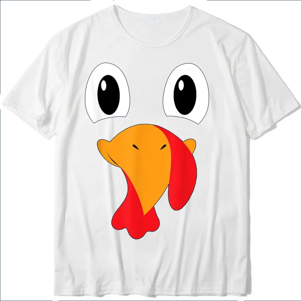 Turkey Face Shirt Kids Adult Funny Halloween Thanksgiving T-Shirt High Quality Cotton Regular Unisex  All-match Print Hot Sale