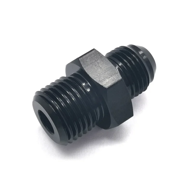 Adaptador recto de ajuste macho métrico AN6 6an a M16x1.5 de aluminio negro