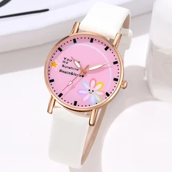 GAIETY Couple Simple Style Flower Element Dial Watch Casual Fashion Quartz Watch Is The Perfect Gift For Her