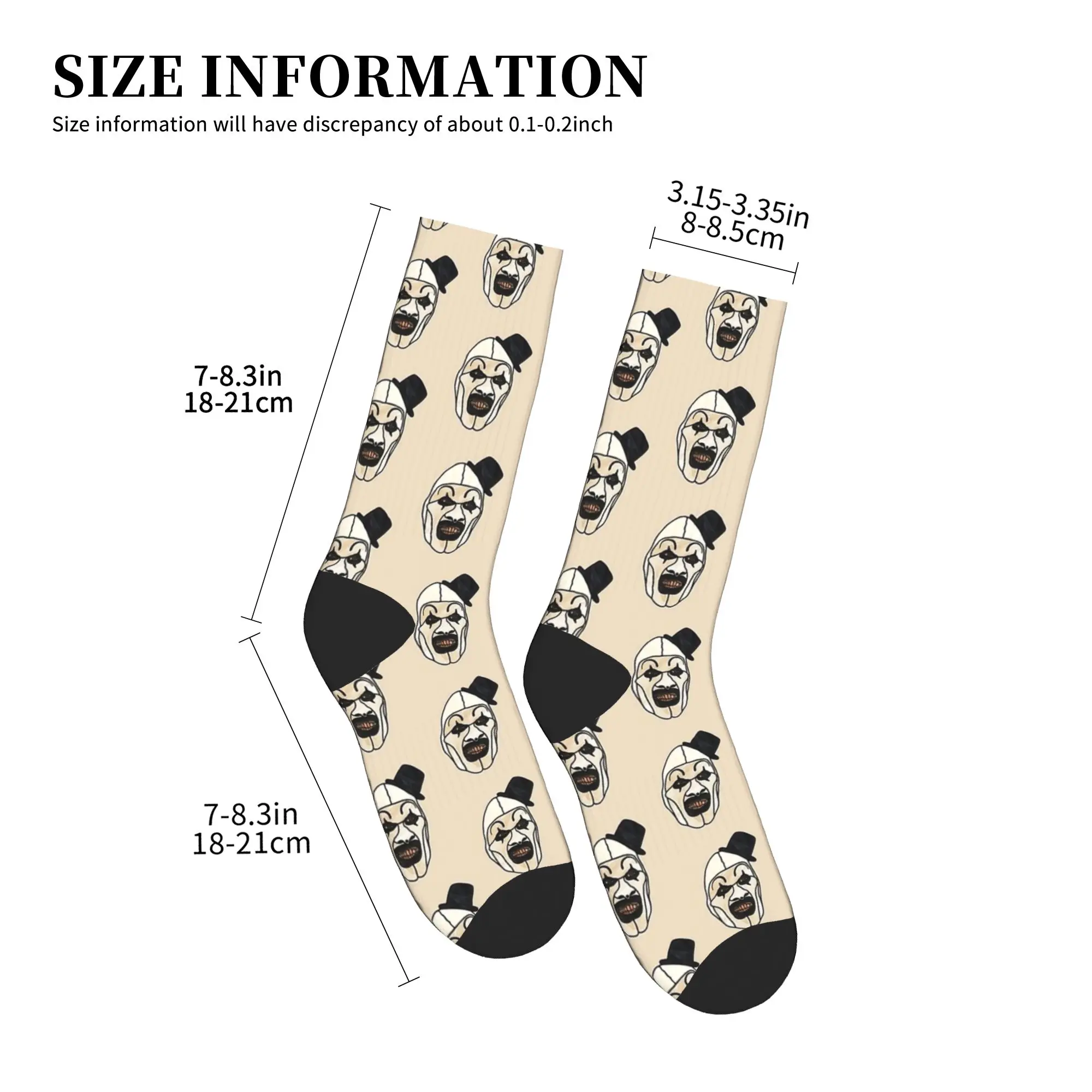 Terrifier  Art the Cloud Socks  Korean Stockings Men Soft Breathable Cycling Socks Winter Design Non Skid Socks