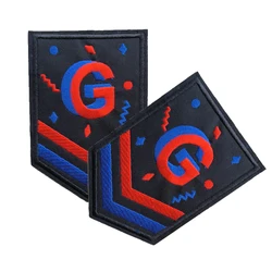 Carnival Ganzegat Embleem Blue and Red Patches for Clothing Iron on Embroidered Sew Applique Patch1111 Badge