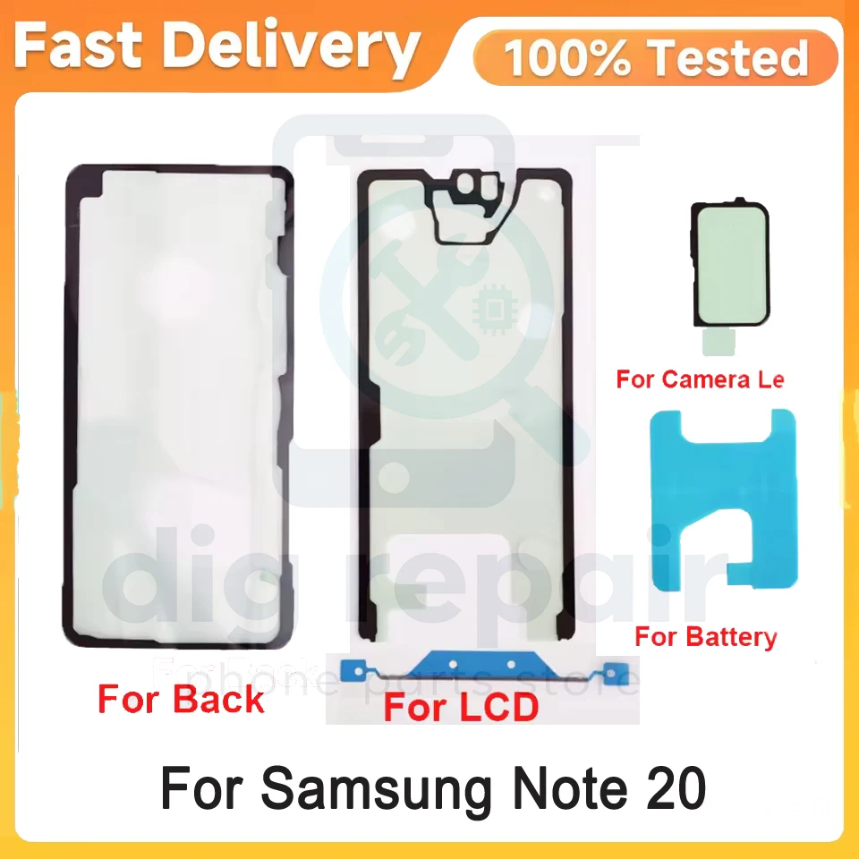 Waterproof Adhesive For Samsung Galaxy Note 20 LCD Display Screen Back Battery Cover Camera Lens Sticker Glue Tape Repair Parts