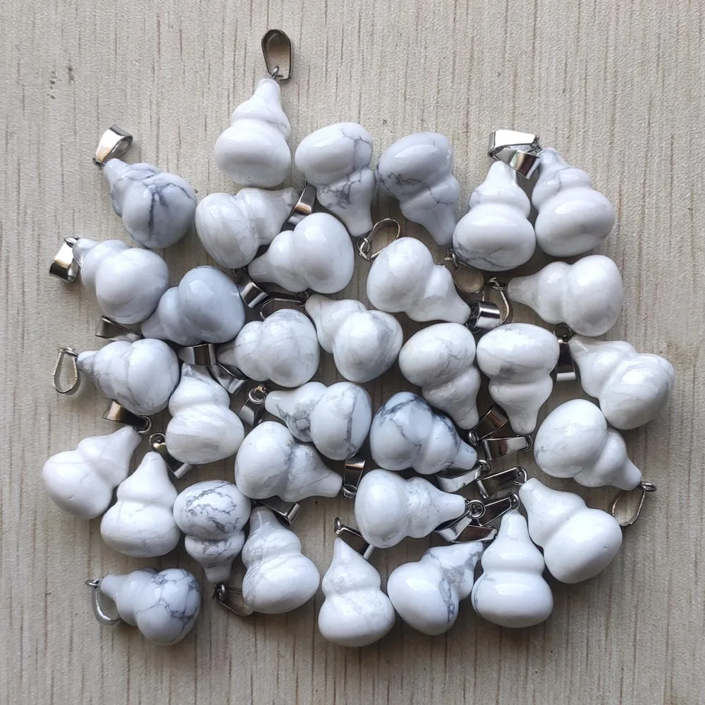 

Fashion good quality natural white turquoises gourd pendants for jewelry accessories making 50pcs/lot Wholesale free shipping