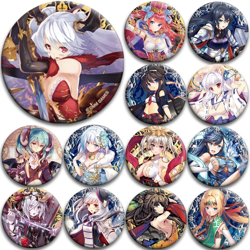 

Anime Game Millennium War Aigis Button Pin Creative Brooch Character Icon Badges for Clothes Bag Decor Jewelry Accessories Gifts