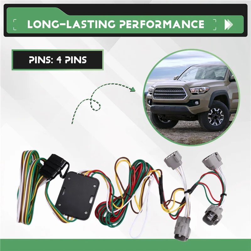 

AB61-Trailer Wiring Harness 4 Pin Towing Harness 55513 Towing Harness For Tacoma For Toyota Tacoma T100 Hilux