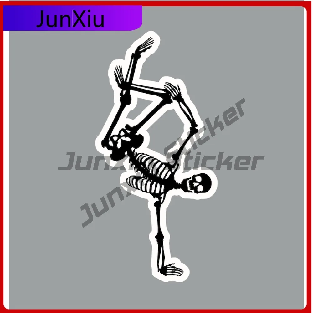 

Skeleton Break Dancing Hip Hop Dancing Fridge Decal Accessories Waterproof Scratch-proof Exterior Suv Tents Outdoor Camping Pvc